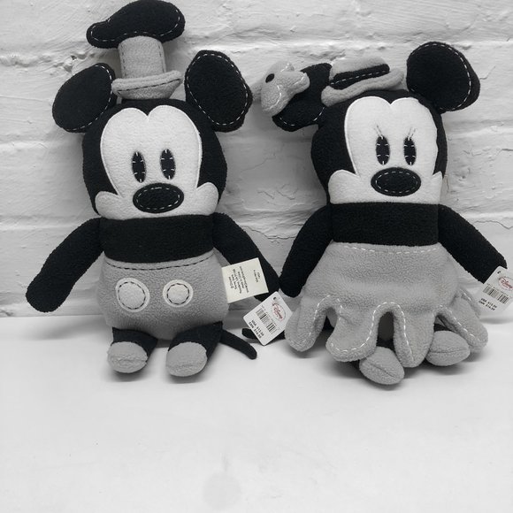 13" DISNEY POOK-A-LOOZ STEAMBOAT WILLIE Mickey & Minnie Mouse  Plush Toy - Picture 1 of 2